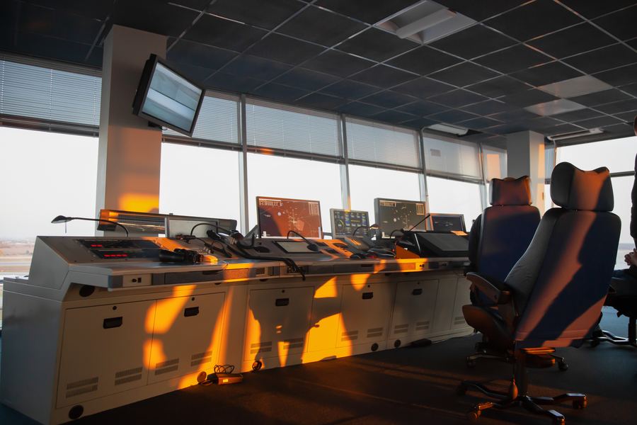 Control room and traffic screens
